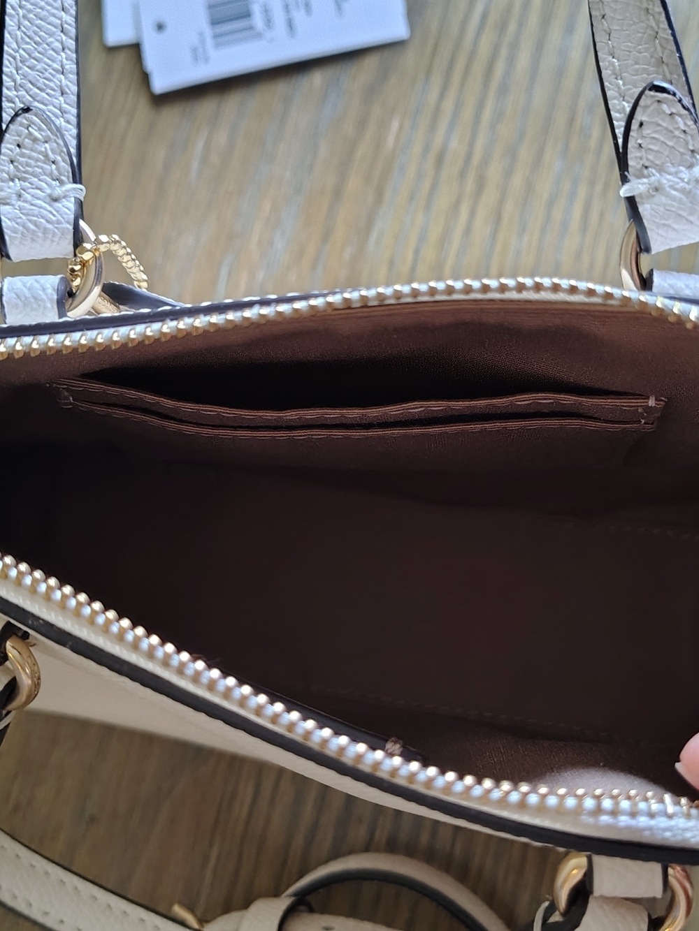 NWT Coach Mini Gallery Crossbody Crossgrain Leather Chalk White C9948 - Picture 4 of 8